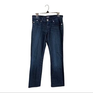 Women’s rock and republic jeans with green sparkle pockets. Size 28